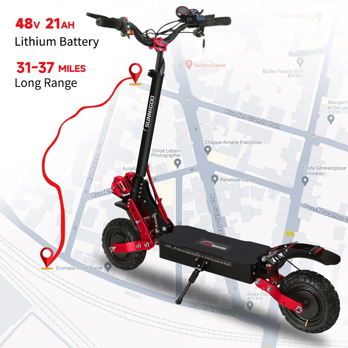 SUNNIGOO 3600W Dual Motor Electric Scooter