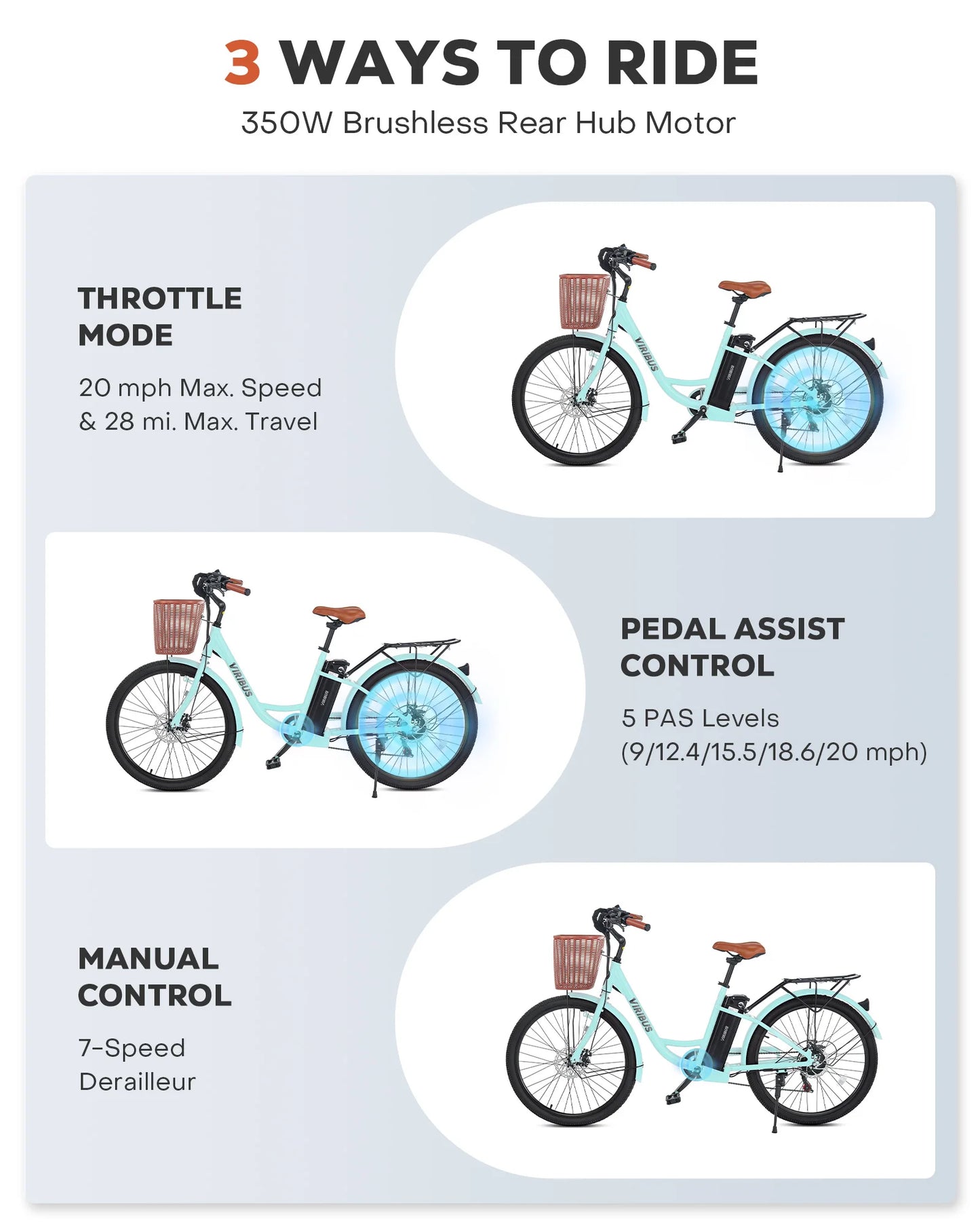 Shimano 7 Speed Shifter Electric Bike