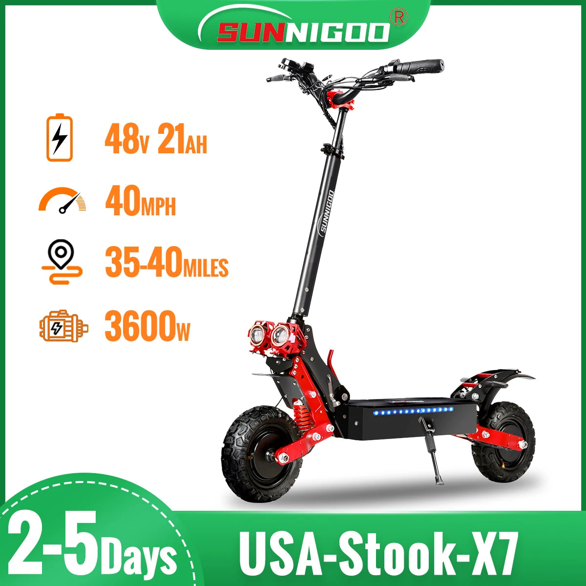 SUNNIGOO 3600W Dual Motor Electric Scooter