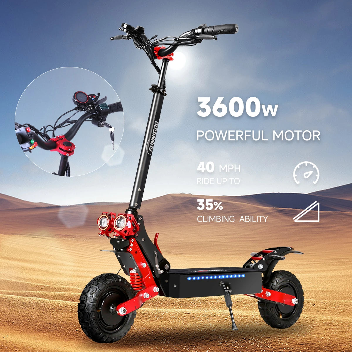 SUNNIGOO 3600W Dual Motor Electric Scooter
