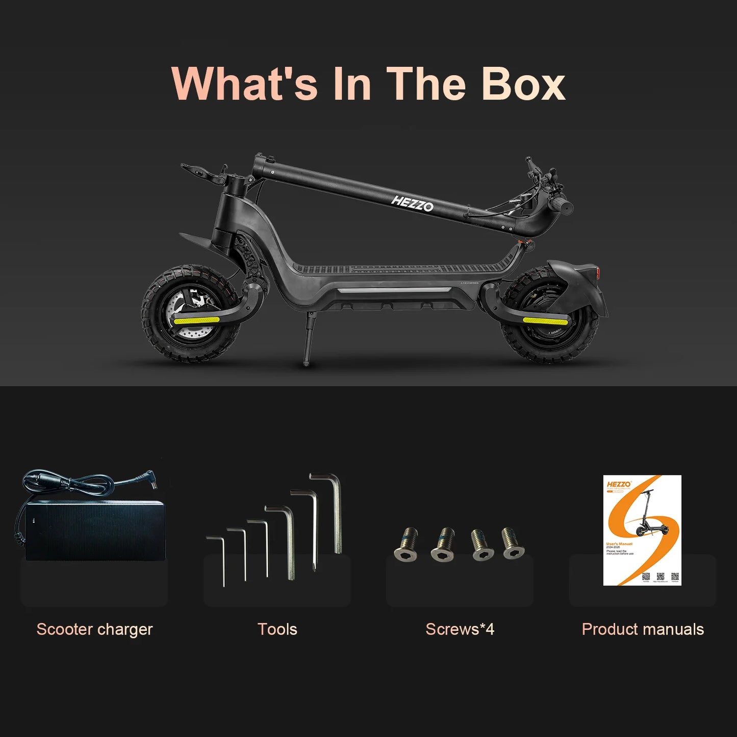HEZZO 48V 1600W 18Ah Electric Scooter