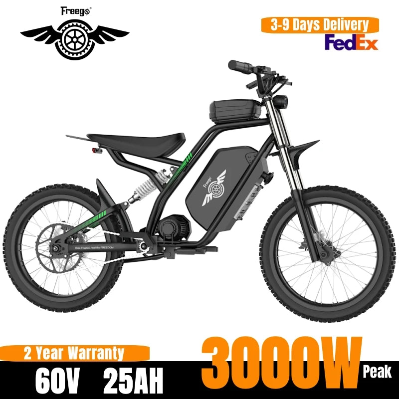 Freego 3000W Power Electric Dirt Bike