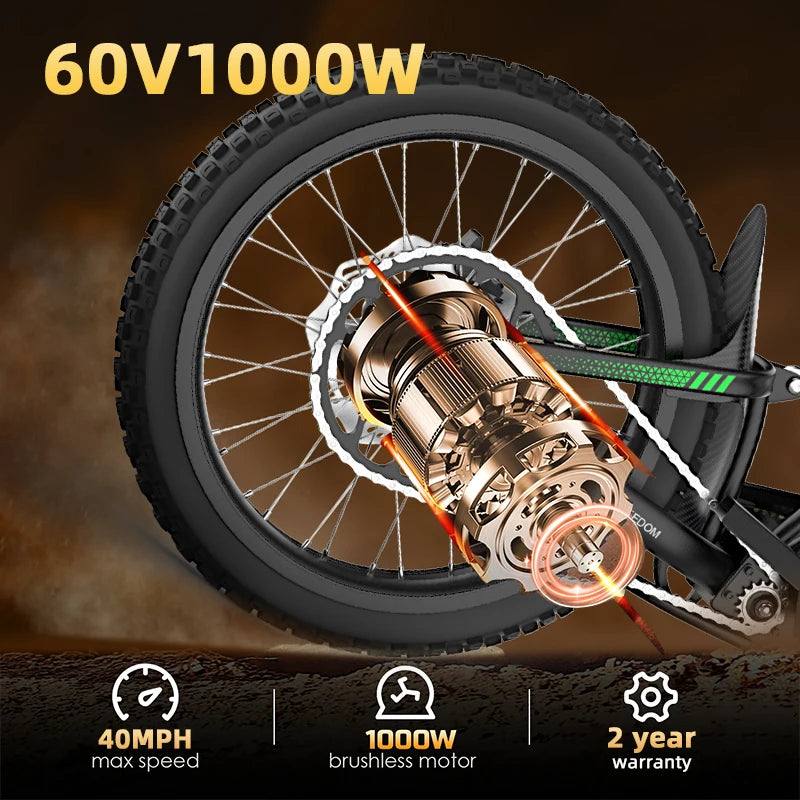 Freego 3000W Power Electric Dirt Bike